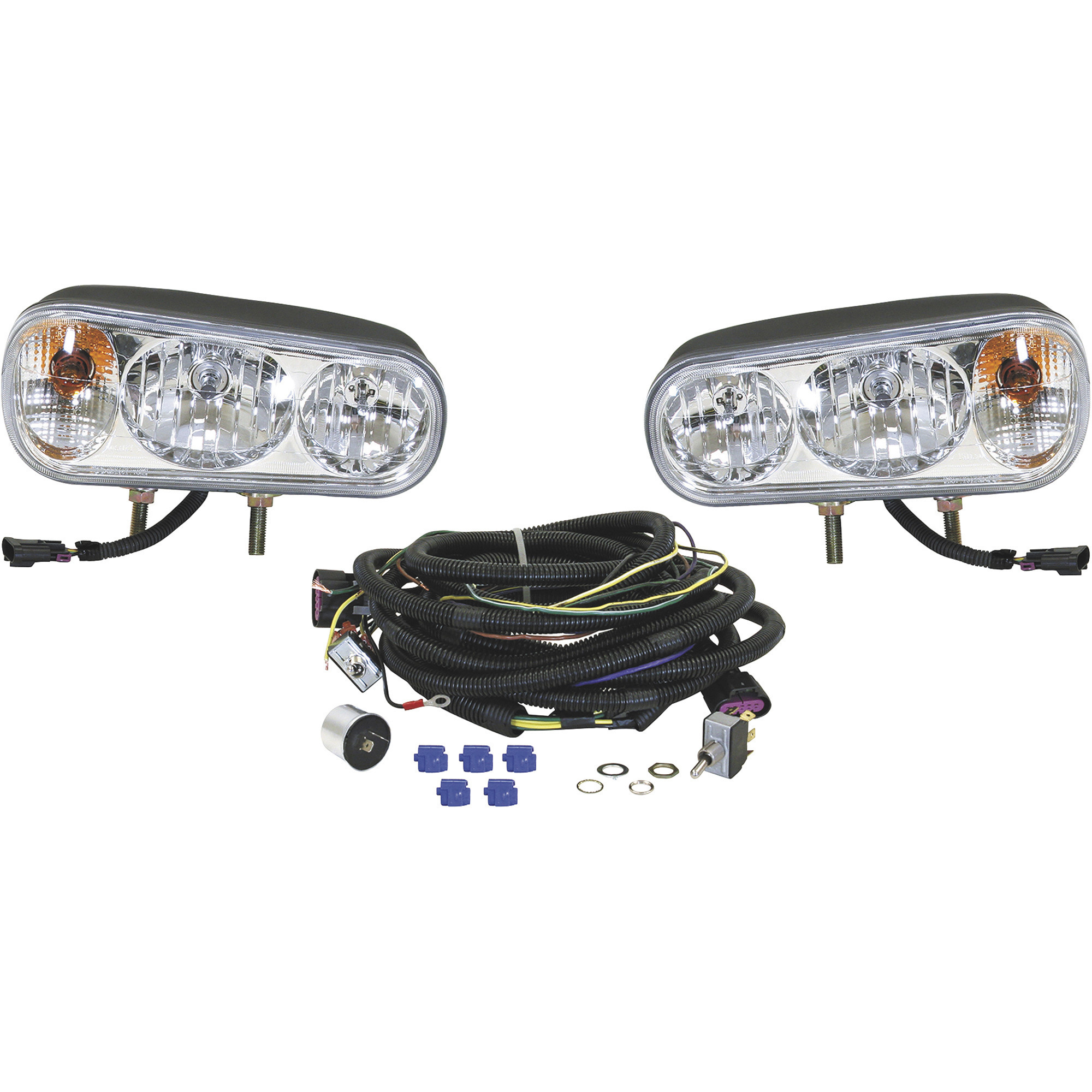Buyers SAM, Universal Snowplow Light Kit, Light Type Halogen, Color Amber, Lens Material Polycarbonate, Model# 1311100